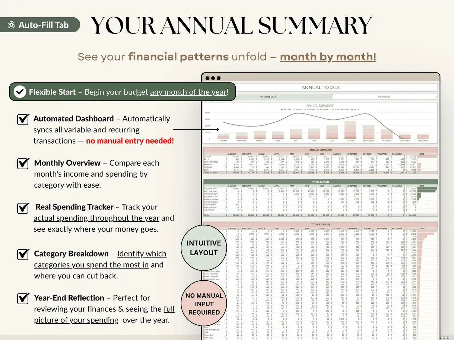 Ultimate Annual Budget Template | Google Sheets & Excel