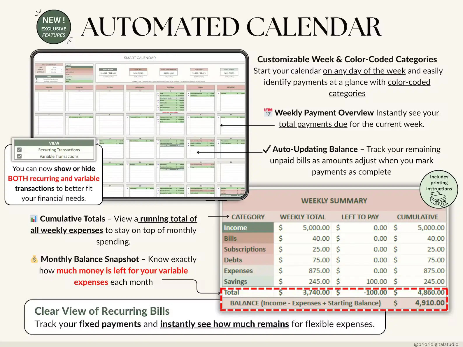Ultimate Annual Budget Spreadsheet | Google Sheets & Excel